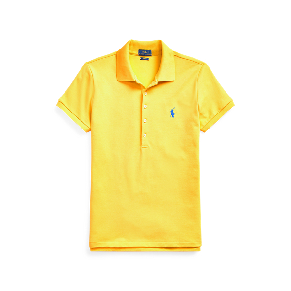 폴로 랄프로렌 우먼 스트레치 폴로 셔츠 (슬림핏) Polo Ralph Lauren Slim Fit Stretch Polo Shirt,Yellowfin