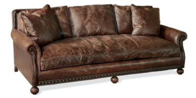 ralph lauren leather couch