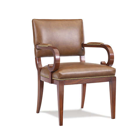 Mayfair Dining Arm Chair, Leather Dining Arm Chair
