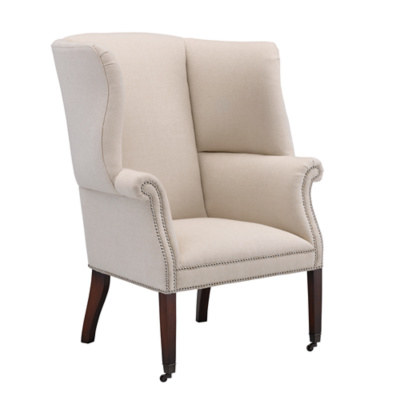 Hepplewhite Wing Chair, Upholstered 