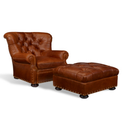 ralph lauren chair and ottoman