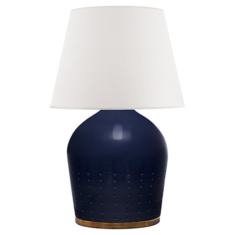 Halifax Small Table Lamp In Blue, Ralph Lauren Table Lamp Blue
