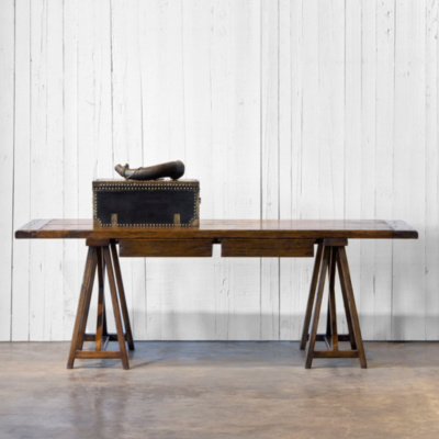 Trestle Desk - Antique Walnut Finish 