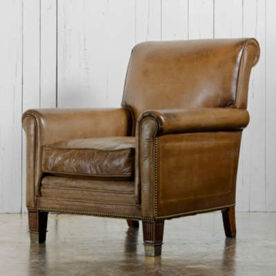 Leather Club Chair - Furniture 