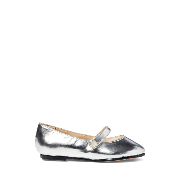 Polo Ralph Lauren Kids' Alyssa Metallic Leather Mary Jane In Gold Leather