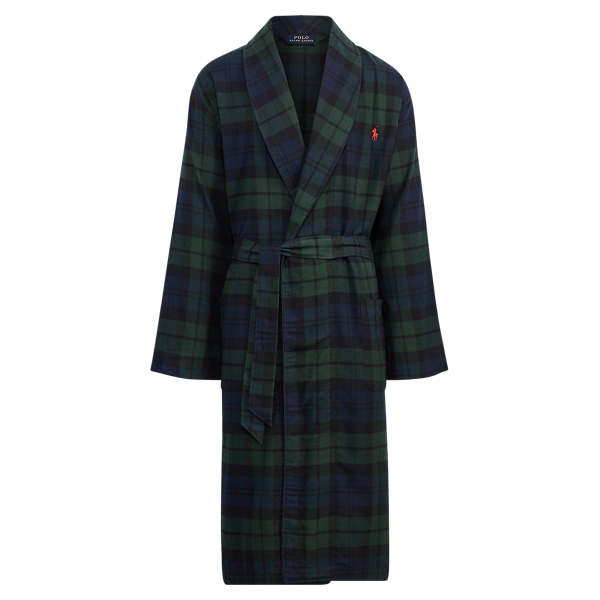 Black Watch Flannel Robe | Sleepwear 