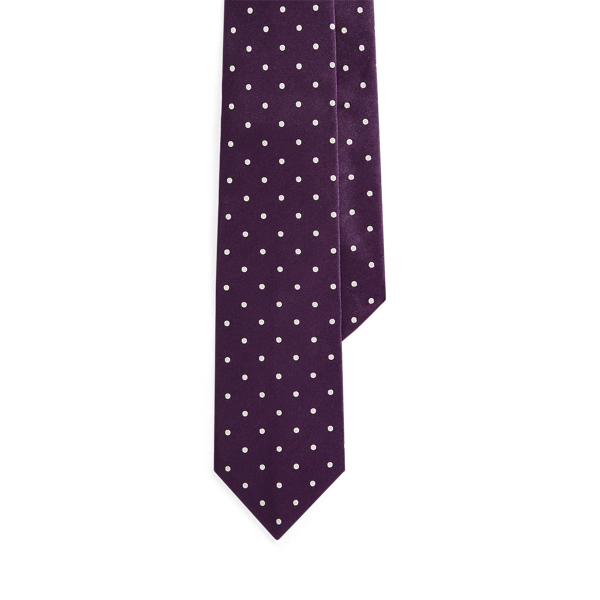 Purple Label Zijden satijnen stropdas met stippen 1