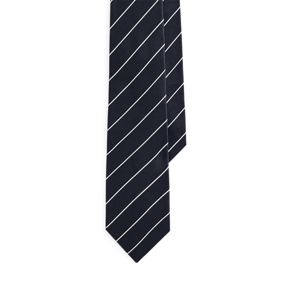 Cravate rayée en satin