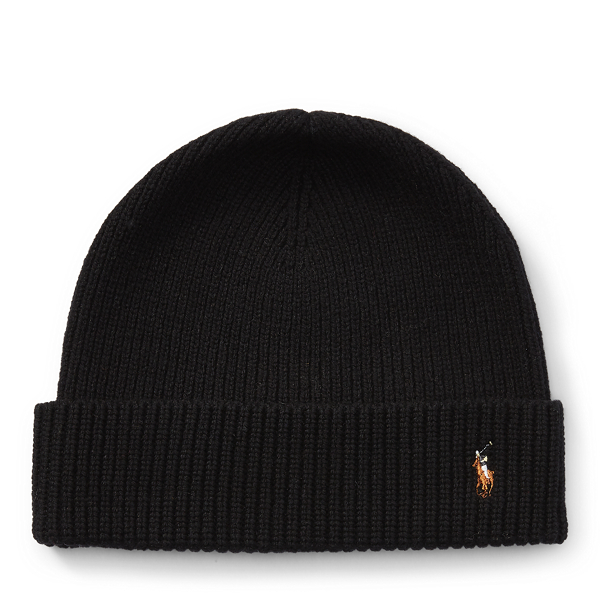 polo ralph lauren signature merino cuffed beanie