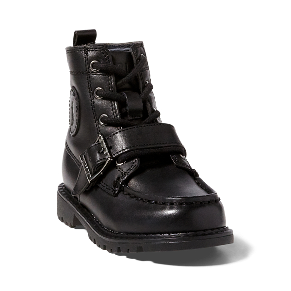 Polo Ralph Lauren Leather Ranger Hi Ii Boot In Black Leather