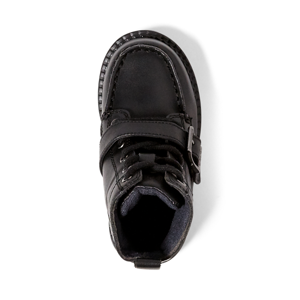 Polo Ralph Lauren Leather Ranger Hi Ii Boot In Black Leather