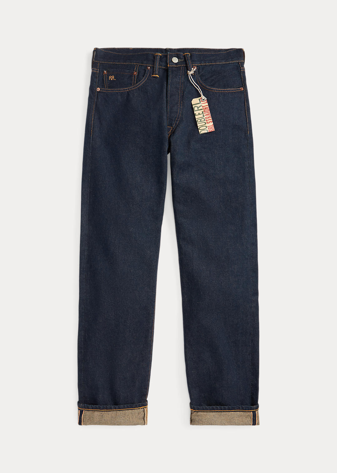 RRL Enkel gewassen straight selvedge jeans 1