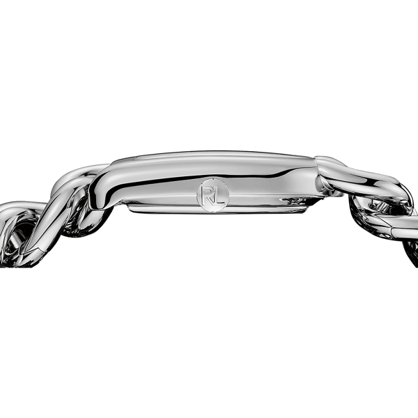 The Stirrup Collection Petite stalen horloge met schakels 2