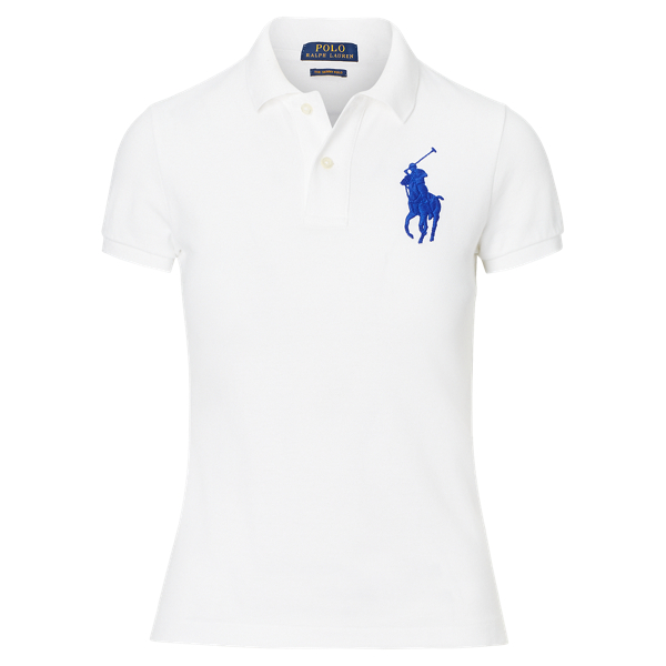 Skinny Fit Big Pony Polo Shirt Polo Shirts Women Ralph Lauren