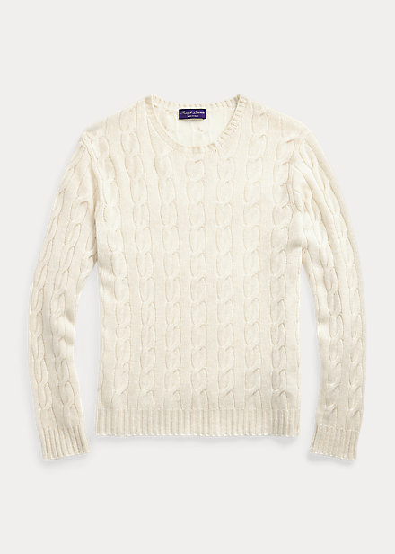 Shop Ralph Lauren Cable-knit Cashmere Sweater In Nautical Green