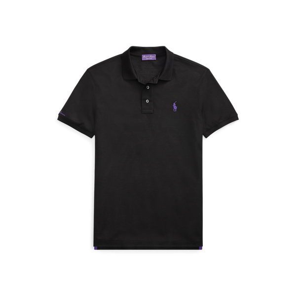 Men S Purple Label Black Polo Shirts Ralph Lauren