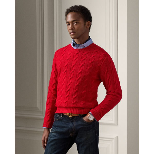 Cable-Knit Cashmere Sweater | Crewneck Sweaters | Ralph Lauren