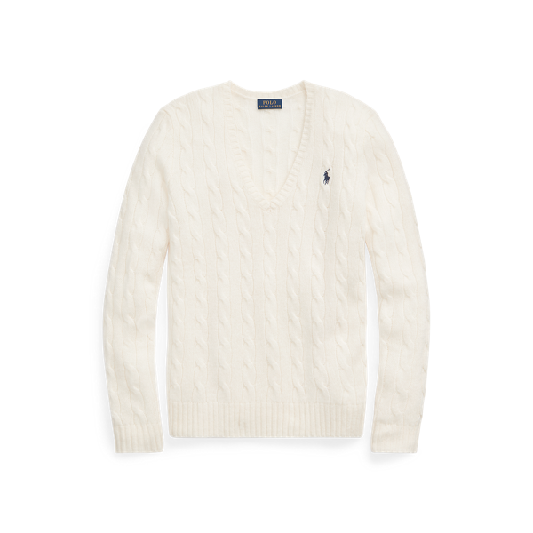 Pull en laine et cachemire torsadé