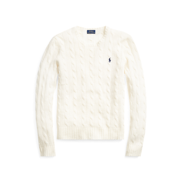 Pull à col rond torsadé en laine pour Women | Ralph Lauren® FR