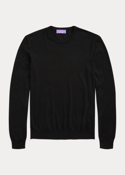 Shop Ralph Lauren Cashmere Crewneck Sweater In Classic Black