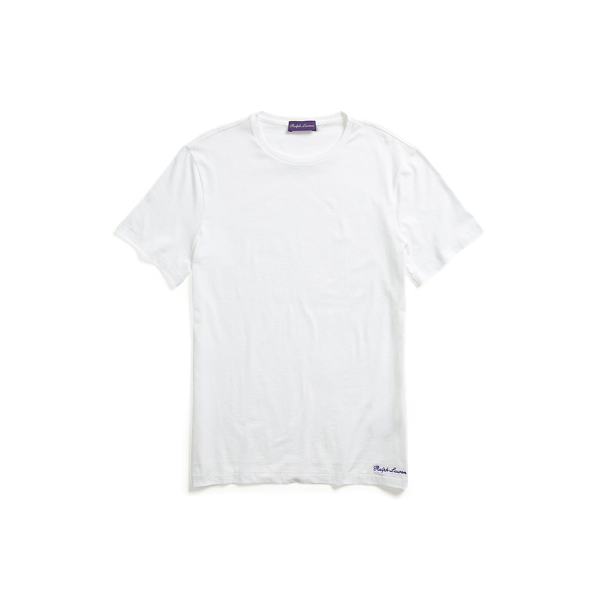 T-shirt à col rond en fil d'Écosse