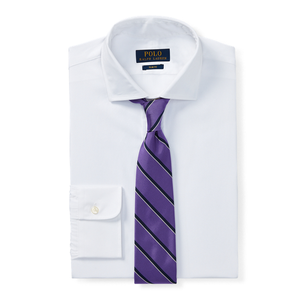 ralph lauren slim fit poplin shirt white