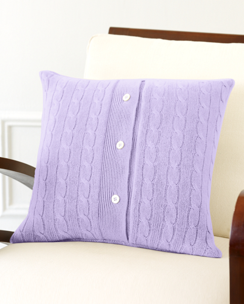 Cabled Cashmere Throw Pillow