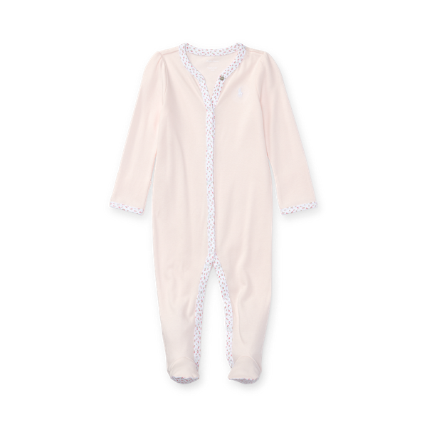 Grenouillère en coton fleuri