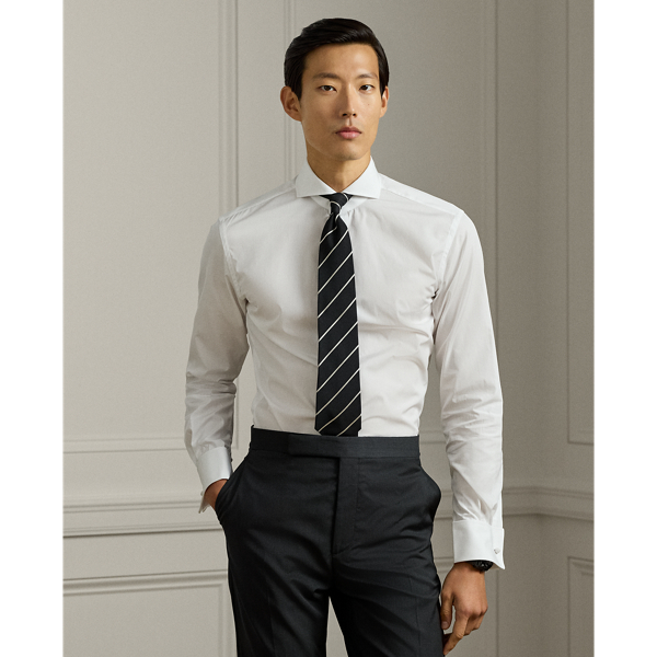 Meticulously crafted in Italy, this refined shirt showcases 120s-quality, two-ply cotton poplin. True to Purple Label's standards of sartorial excellence, it is elegantly finished with genuine mother-of-pearl buttons.