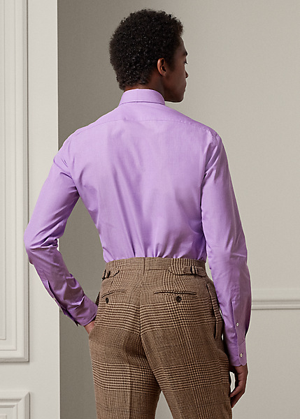 Shop Ralph Lauren End-on-end Shirt In Lavender
