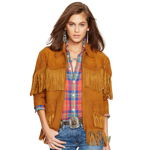 ralph lauren suede fringe jacket