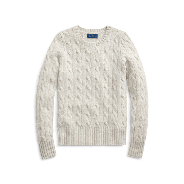Polo Ralph Lauren Kids' Cable-knit Cashmere Sweater In New Grey Heather ...