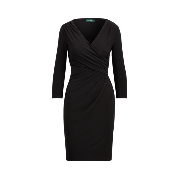 ralph lauren wrap front jersey dress