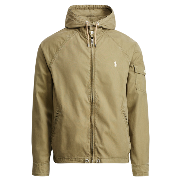 polo windbreaker with hood