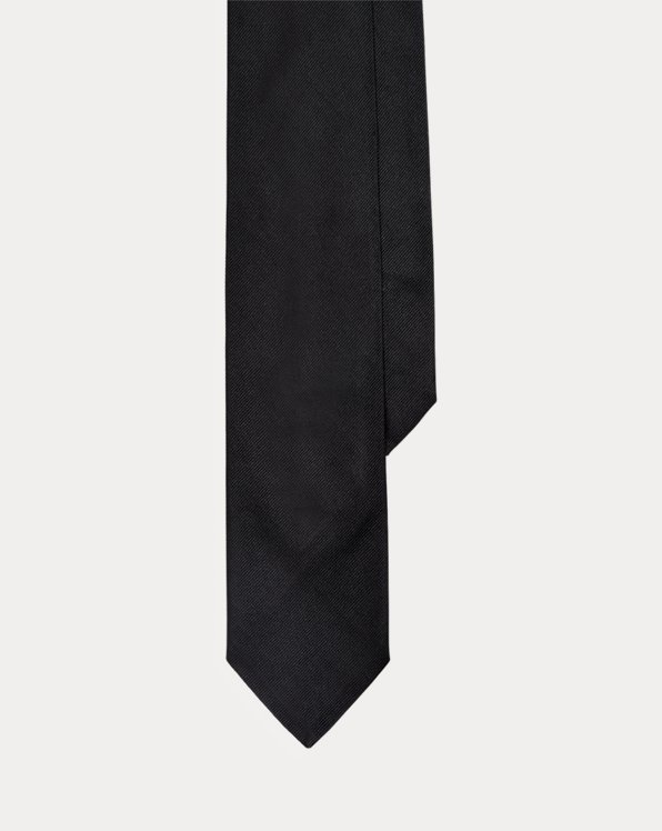 Smalle zijden repp stropdas