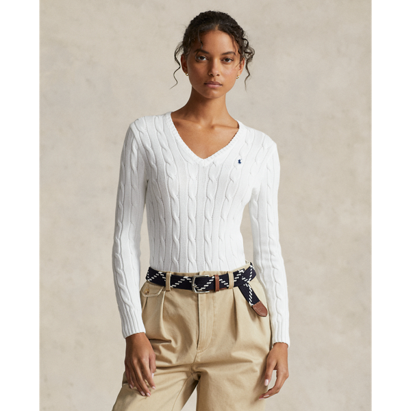 Women's Cable-Knit V-Neck Sweater | Ralph Lauren