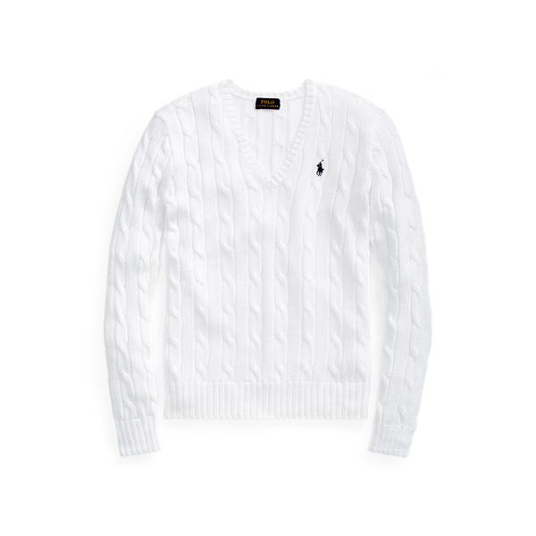 Pull torsadé col en V pour Women | Ralph Lauren® FR