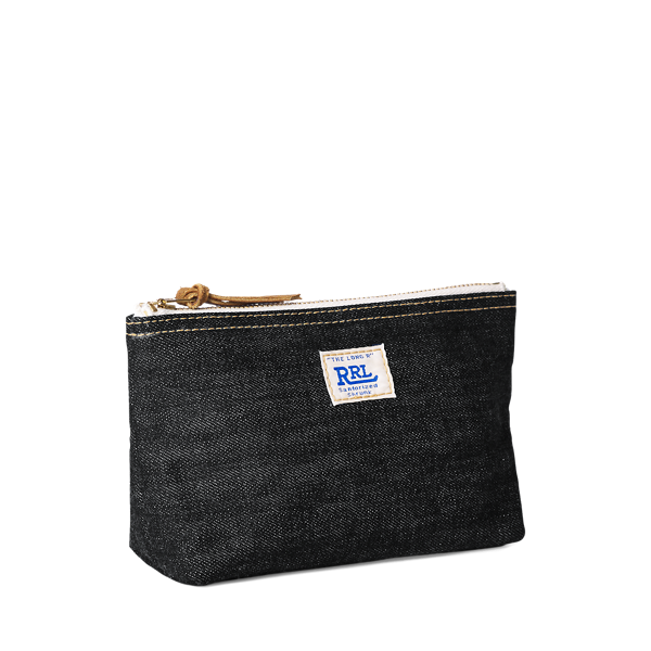 Pochette en denim lisière selvedge