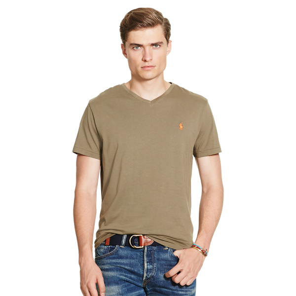 Men S Cotton Jersey Polo V Neck T Shirt Ralph Lauren