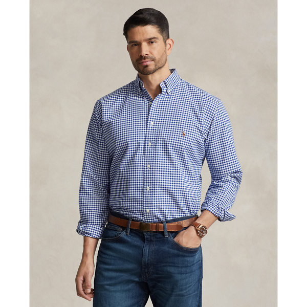 Big & Tall Oxford overhemd met gingham-ruit 1