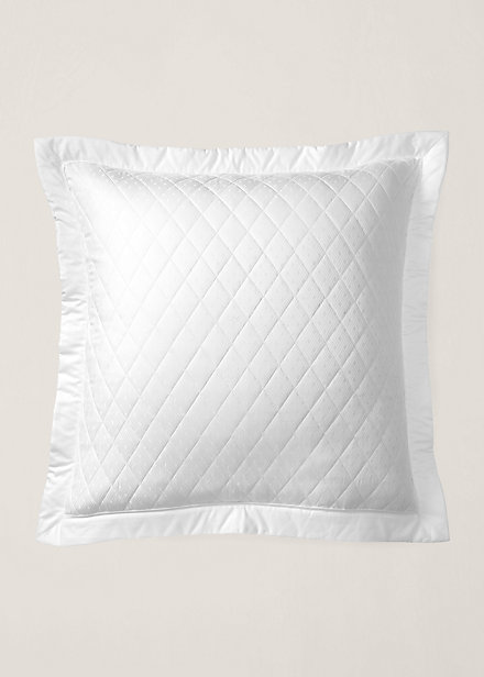 Ralph Lauren Bedford Quilted Sham In Classic White