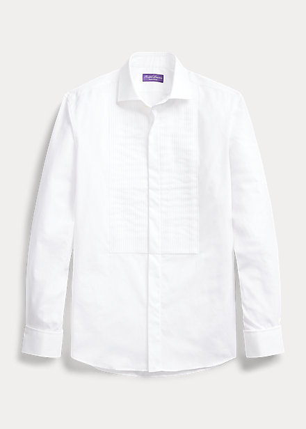 Hombre Ropa de Camisas de Camisas de vestir Camisa de esmoquin con puño francés Ralph Lauren Purple Label de Algodón de color Blanco para hombre 