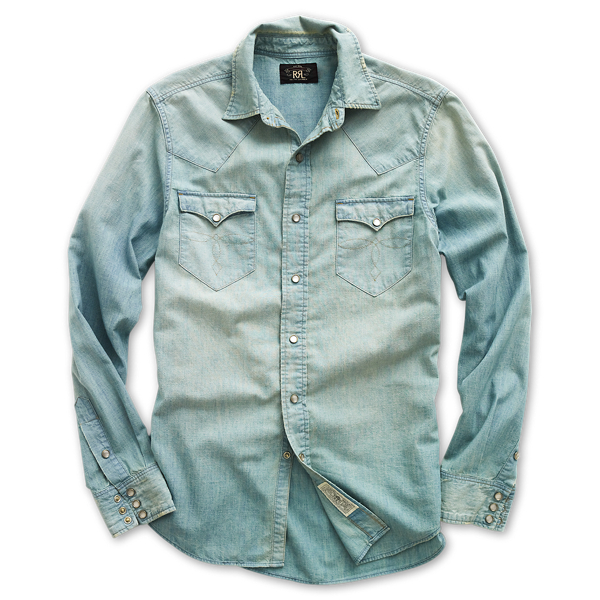 Buffalo Chambray Western Shirt for Men | Ralph Lauren® TR
