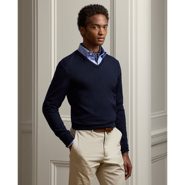 Men's V-Neck Sweaters, Cardigans, & Pullovers | Ralph Lauren