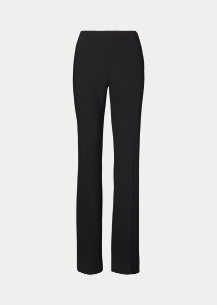 Shop Ralph Lauren Alandra Stretch Wool Pant In Black