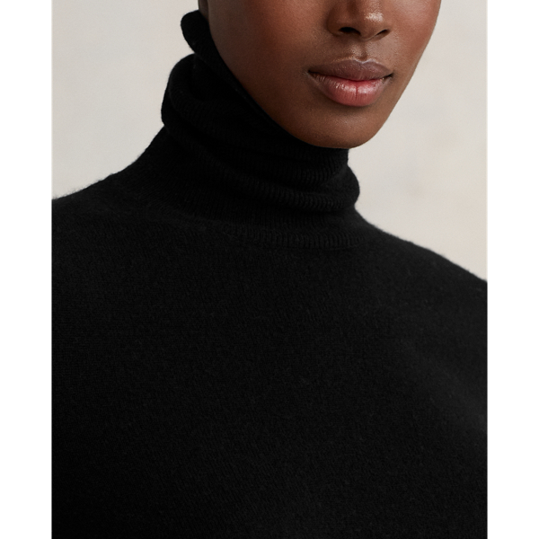 Ralph Lauren Women's Washable Cashmere Turtleneck Sweater Black Size Small  NWT 