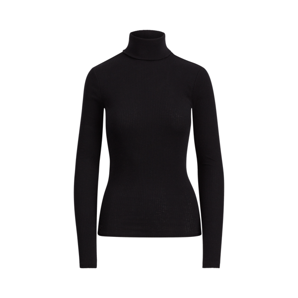 Pull à col roulé cintré en cachemire