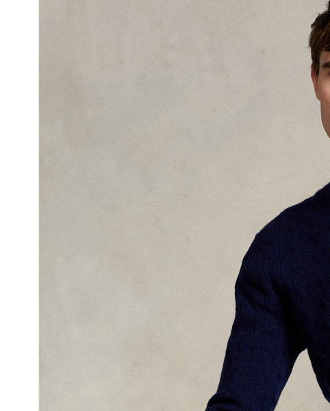 Cable Knit Cashmere Sweater Crewneck Sweaters Ralph Lauren
