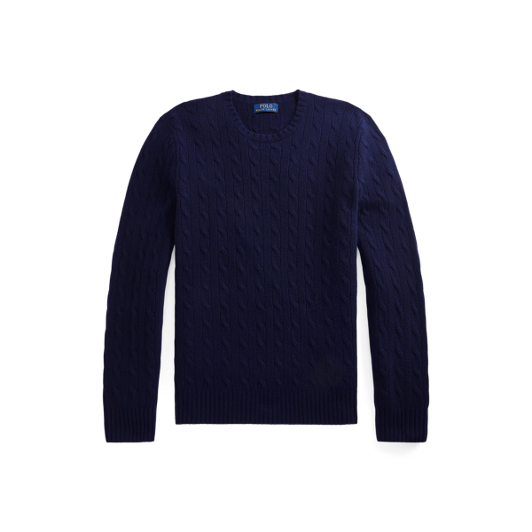 Men's Cable-Knit Cashmere Sweater 
