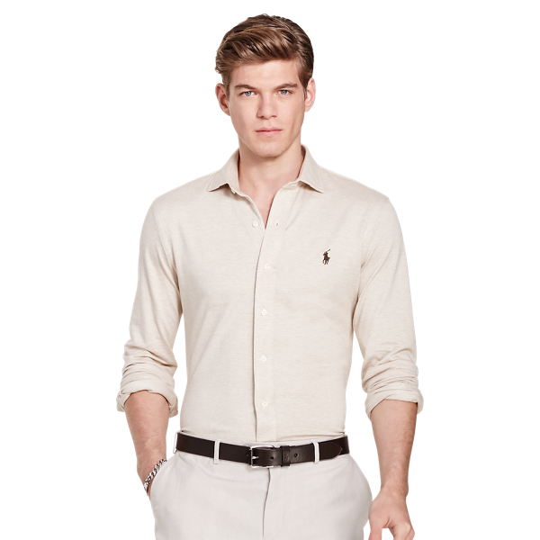 Aprender acerca 62+ imagen polo ralph lauren knit dress shirt